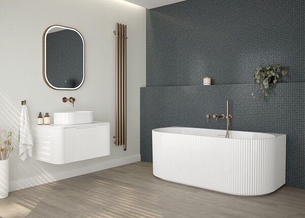 Oltens Lom Thin lavoar 52x30 cm ovale de blat alb luciu 40328000