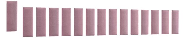 Set 15 panouri tapițate Quadra 300x60 cm (Roz). Promo -13%. 1052003