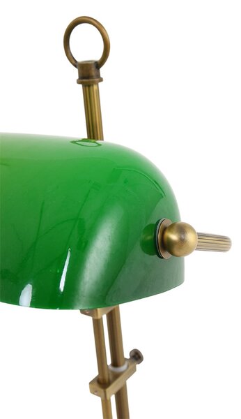 Steinhauer Ancilla lampă de birou reglabilă bronz/verde, Bronz / Alamă Veche, Studiu / Birou, Metal