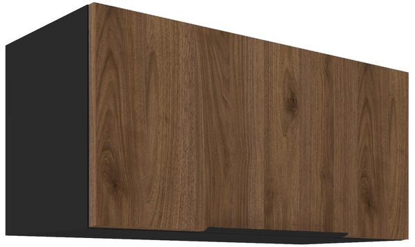 Dulap superior de bucătărie Manana 80 GU 36 1F (Cadru: negru mat + front: nuc okapi). 1134956