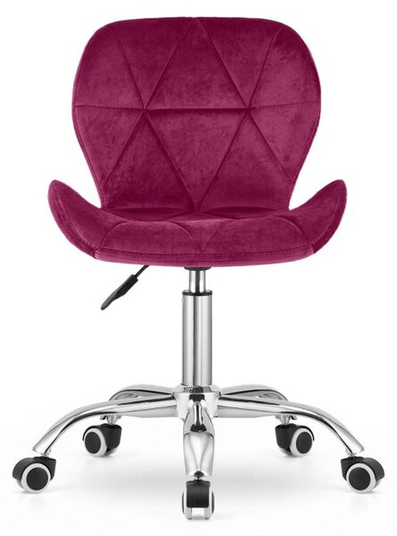 Set pentru birou – birou pliabil ZARIMO 80×40 cm negru + scaun de birou AVOLA VELVET visiniu