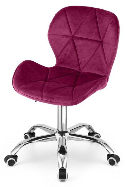 Set pentru birou – birou pliabil ZARIMO 80×40 cm negru + scaun de birou AVOLA VELVET visiniu
