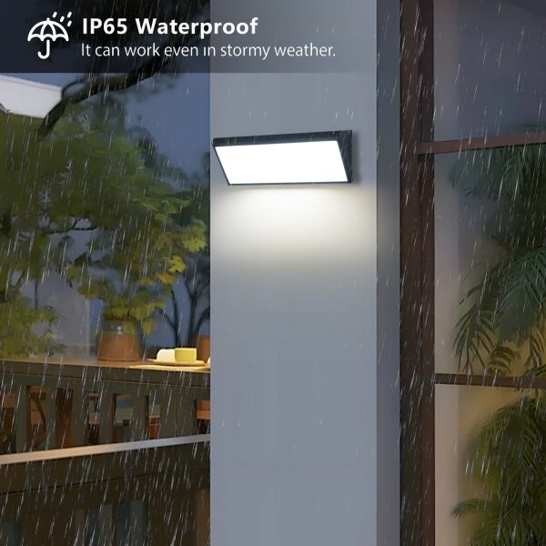 Brilagi - Aplică de exterior LED TRIANGLE, 42W/230V, neagră, IP65