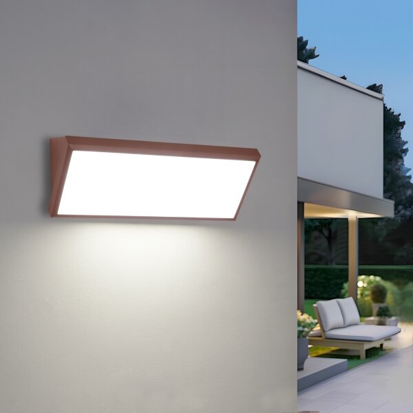 Brilagi - Aplica LED de exterior TRIANGLE, 42W/230V, maro, IP65