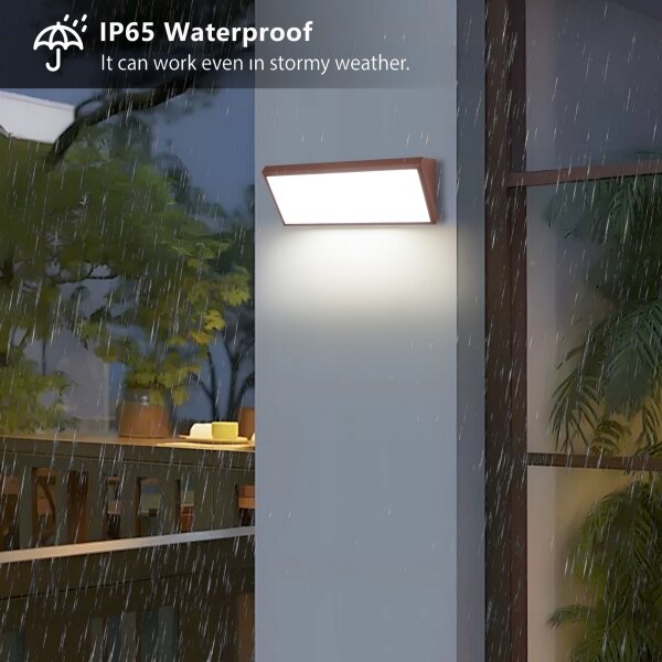 Brilagi - Aplica LED de exterior TRIANGLE, 42W/230V, maro, IP65