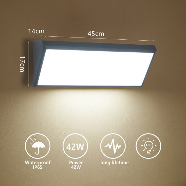 Brilagi - Aplică LED de exterior TRIANGLE LED/42W/230V antracit IP65