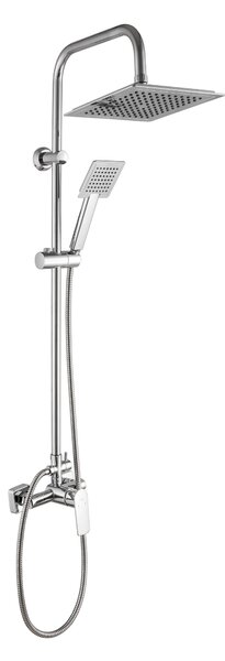 Invena Stelona, ​​set de duș cu baterie cu pârghie, crom, INV-AU-34-B01-Q