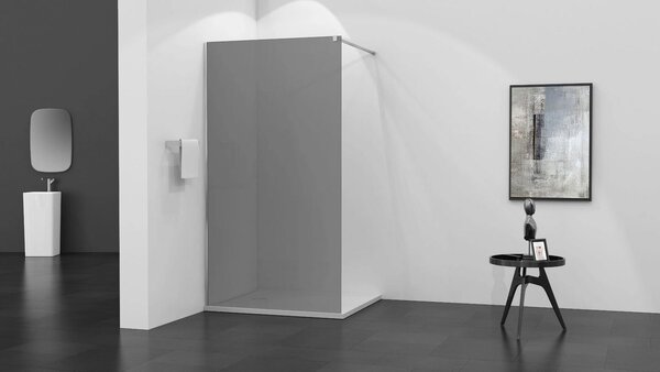 Paravan de dus Mexen Kioto WALK-IN 8mm, 70x200 cm, sticla gri (grafit), 800-070-000-00-40