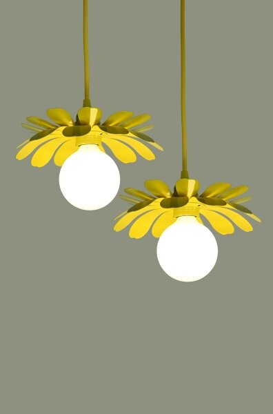Bohemia-Design - Lustră suspendată pe cablu 1xE27/60W/230V, galbenă
