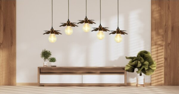 Bohemia-Design - Candelabru suspendat pe cablu 1xE27/60W/230V, finisaj bronzat