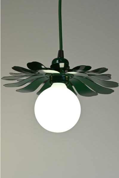 Bohemia-Design - Lampă suspendată cu cablu 1xE27/60W/230V verde