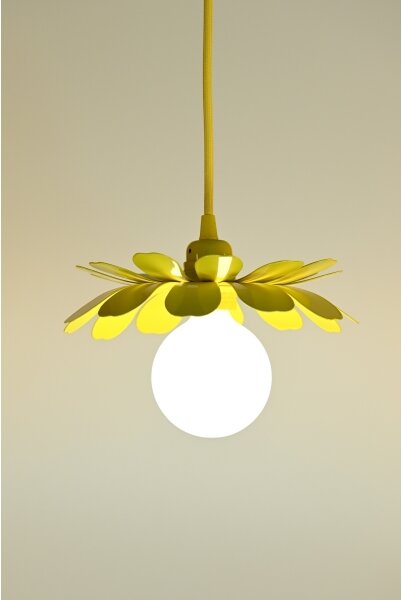 Bohemia-Design - Lustră suspendată pe cablu 1xE27/60W/230V, galbenă