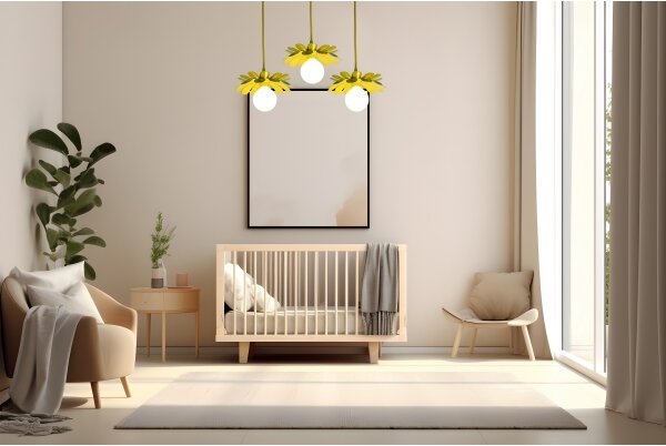 Bohemia-Design - Lustră suspendată pe cablu 1xE27/60W/230V, galbenă