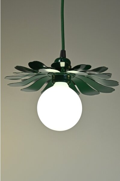 Bohemia-Design - Lampă suspendată cu cablu 1xE27/60W/230V verde