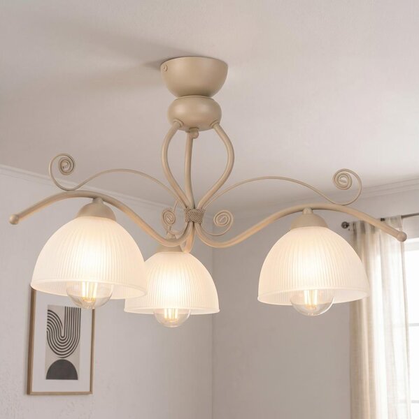 Brilagi - Lustră aplicată ANTICO MODERN 3xE27/60W/230V, bej
