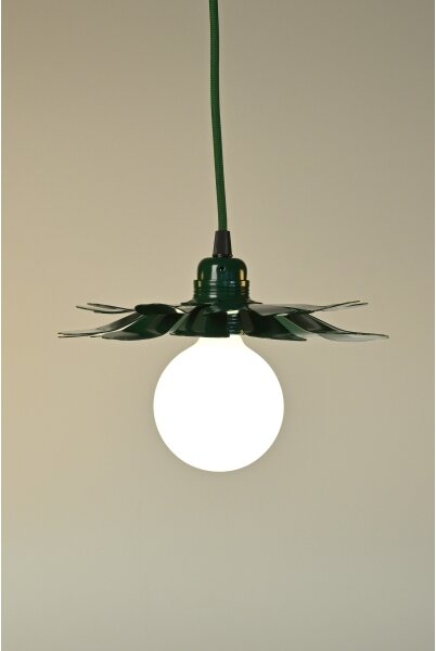 Bohemia-Design - Lampă suspendată cu cablu 1xE27/60W/230V verde