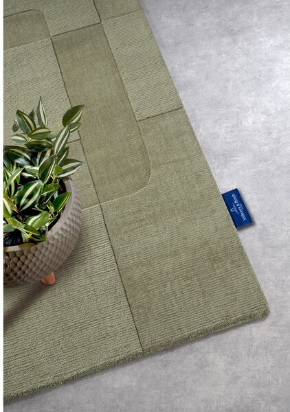 Covor tip traversă verde țesut manual din lână 80x250 cm Charlotte – Villeroy&Boch
