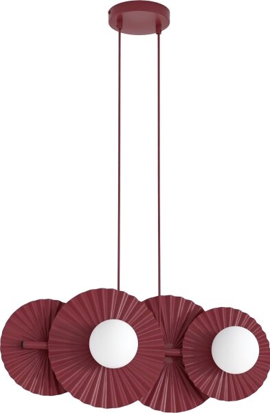 Lustră suspendată pe cablu UMBRA 4xG9/8W/230V roșie