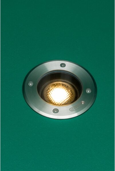 FARO 70310 - Corp de iluminat exterior pentru trecere auto GEISER 1xGU10/8W/230V IK08 IP67 inox