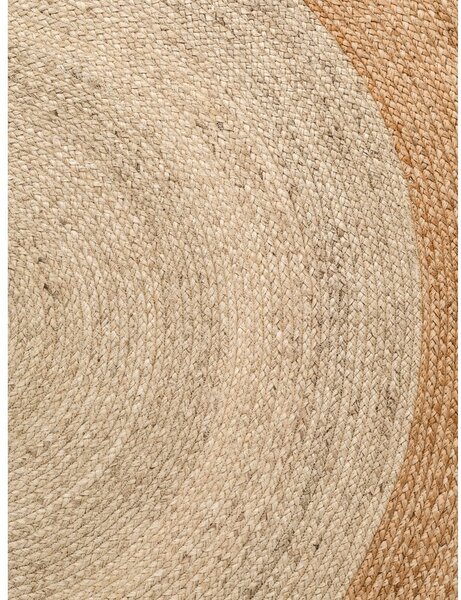 Covor fildeș reversibil, țesut manual rotund din iută ø 120 cm Jutta Ivory – Hanse Home