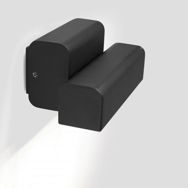 FARO 70294 BALIC - Aplica LED de exterior, 8W, 230V, temperatură de culoare comutabilă 3000/4000/6500K, IP65, negru
