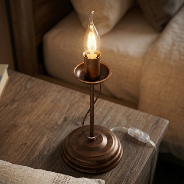 Lampă de masă ANTON 1xE14/60W/230V bronz