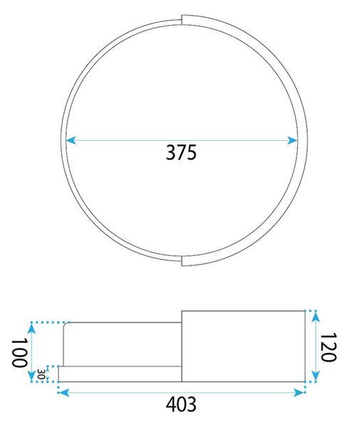 Lampa Plafoniera APP1931-C 40cm WOOD