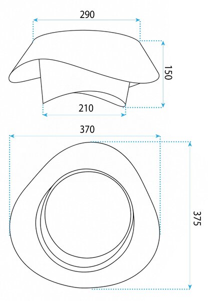 Lampă de tavan LED APP1930-C 40cm WOOD