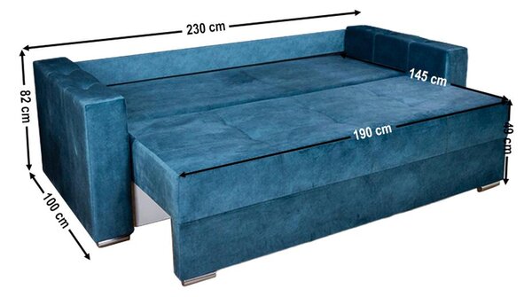 Canapea Extensibilă Vegas Bonell Mini, Albastru