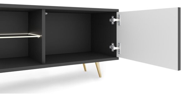Masă TV Biel 175 (cu iluminat) (negru). Promo -22%. 1098825