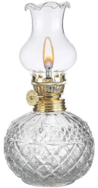 Lampa Pufo TinyGlass din sticla pentru ulei cu fitil, 17 cm- Decor Vintage si Iluminare Ambientala