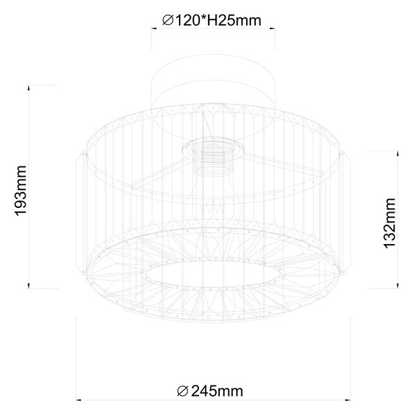 Light Prestige Galactico lampă de tavan 1x15 W crom LP-2383/1C CH