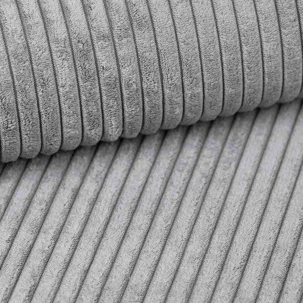 Canapea colt extensibila SMART COSARO gri deschis, cu colt bilateral + 2 perne CADOU