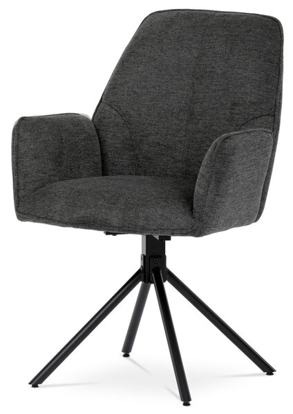 Scaun pivotant de dining/meeting, culoare gri, rotire 180°, HC-522