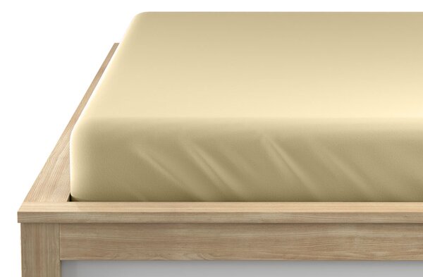 Cearsaf Jersey cu elastic 90x200 cm crem