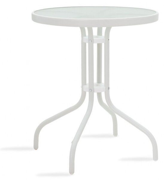 Set Masa si Scaune Gradina Calan-Watson 3 Piese Alb - Maro