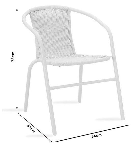 Set de gradina masa si scaune 3 bucati Watson-Obbi plastic PE maro-metal 70x70x70cm