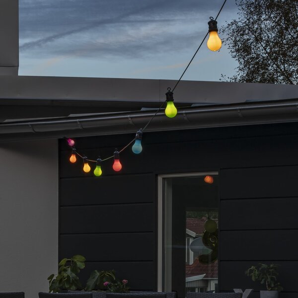 Konstsmide Christmas Ghirlandă luminoasă LED pentru petreceri, culori pastelate, dimabilă, IP44, reglabil, Multicolor, Plastic, Modern