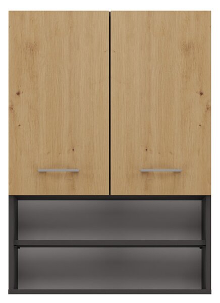 Riano MIX Pola mini DK, dulap superior baie, antracit-stejar