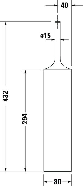 Duravit Starck T perie de toaletă stativ crom 0099451000