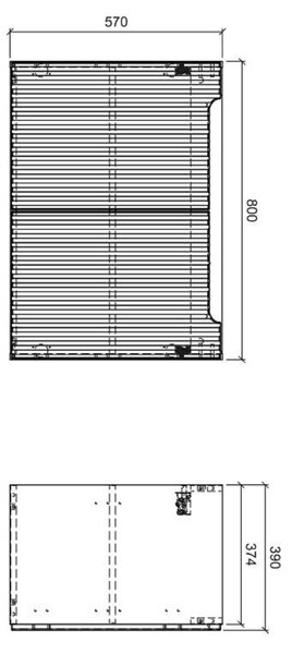 Comad Nova Cashmere dulap 80x39x57 cm sub chiuveta pe perete bej NOVA CASHMERE 82-80-2D