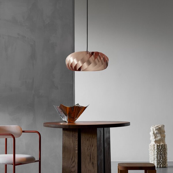 Tom Rossau Lampă suspendată TR5, Ø 40 cm, cupru, aluminiu, reglabil, Cupru, Camera de zi / sufragerie, Aluminiu, Scandinavă