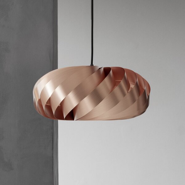 Tom Rossau Lampă suspendată TR5, Ø 40 cm, cupru, aluminiu, reglabil, Cupru, Camera de zi / sufragerie, Aluminiu, Scandinavă