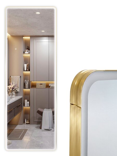 Oglindă LED Classico 50x160cm Brush Gold