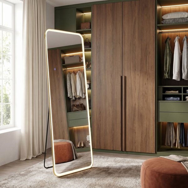 Oglindă LED Classico 50x160cm Brush Gold
