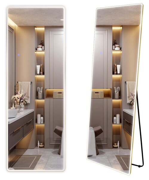 Oglindă LED Classico 60x170cm Brush Gold