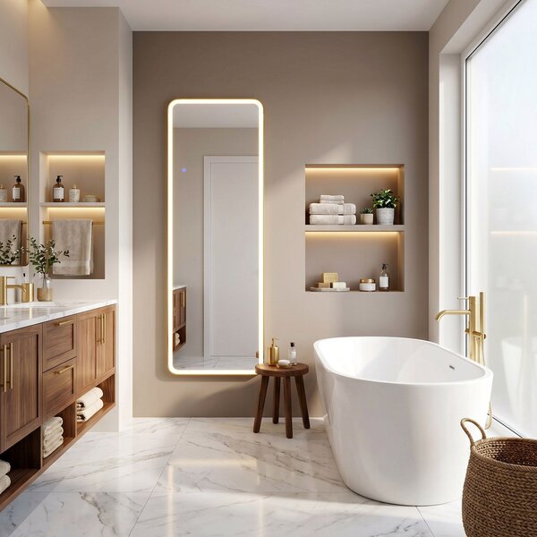 Oglindă LED Classico 50x160cm Brush Gold