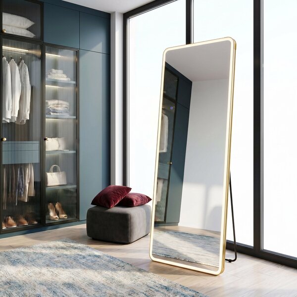 Oglindă LED Classico 60x170cm Brush Gold