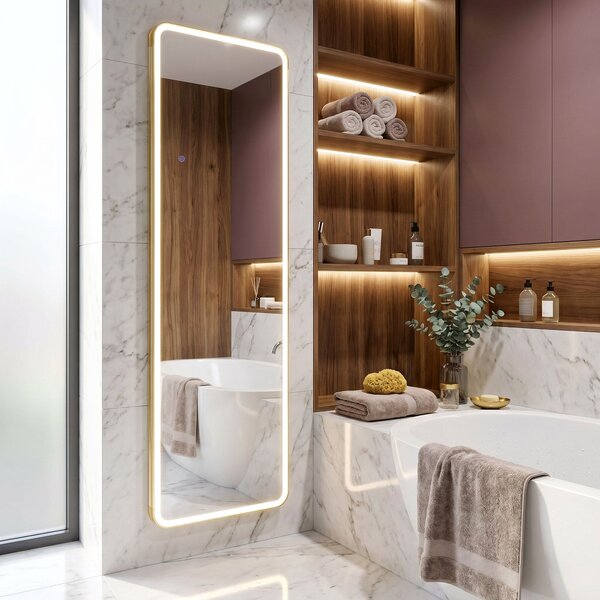 Oglindă LED Classico 60x170cm Brush Gold