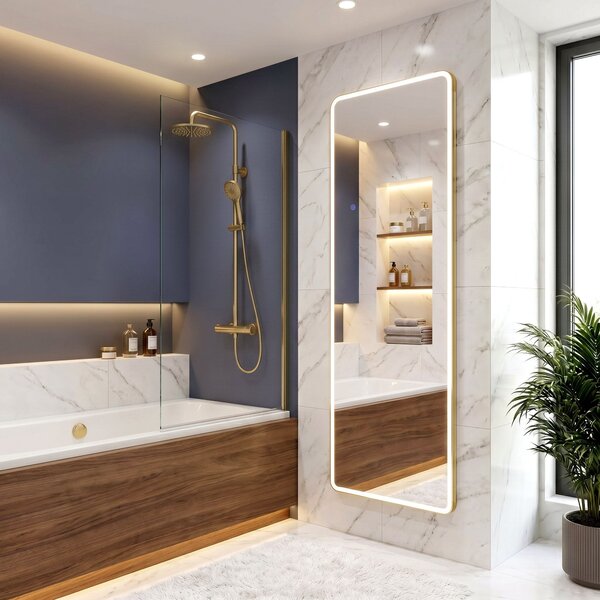 Oglindă LED Classico 60x170cm Brush Gold